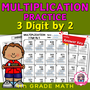 Preview of Multiplication 3 digit by 2 | Multiplication math facts practice | Math