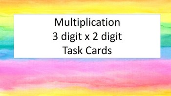 Preview of Multiplication 3 digit by 2 digit