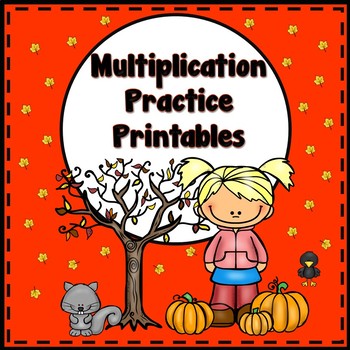 Preview of Multiplication of 2-Digit Numbers by a 1-Digit Number (Fall Themed)