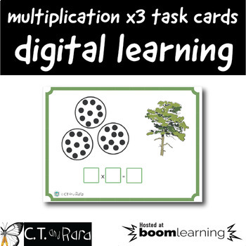 Preview of Multiplication 3x Table | Boom Cards™ | Digital Task Cards