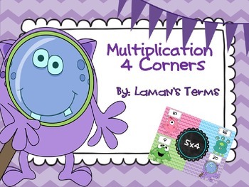 Preview of Multiplication 4 Corners Math Review Game