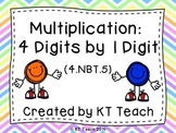 Multiplication: 4 digits by 1 Digit Task Cards