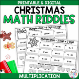 Multiplication 4NBT5 Christmas Riddle Worksheet Review