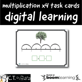 Preview of Multiplication 4x Table | Boom Cards™ | Digital Task Cards