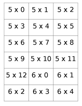 Preview of Multiplication 5-8 Flash Cards