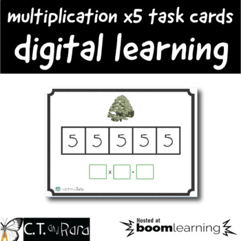 Preview of Multiplication 5x Table | Boom Cards™ | Digital Task Cards