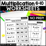 Multiplication 6-10 Math Worksheets | No Prep Math Worksheets