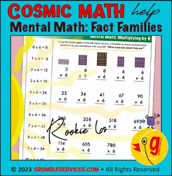 Preview of Multiplication Facts & Mystery Numbers Set 1: 6s - Mental Math Facts Pre-Algebra