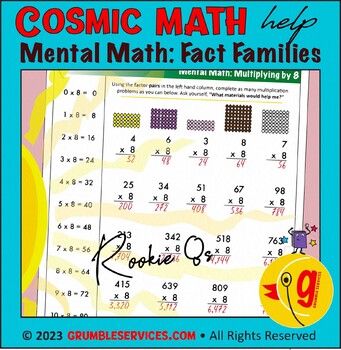 Preview of Multiplication Facts & Mystery Numbers Set 1: 8s - Mental Math Facts Pre-Algebra