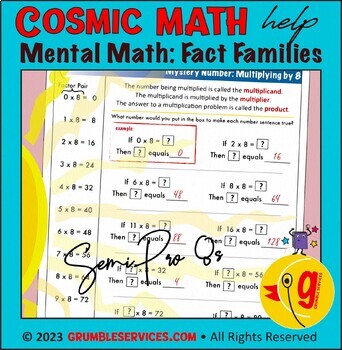 Preview of Multiplication & Mystery Number SET2: 8s • Elementary Montessori Math help pages
