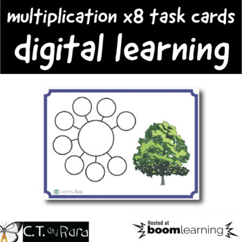 Preview of Multiplication 8x Table | Boom Cards™ | Digital Task Cards 