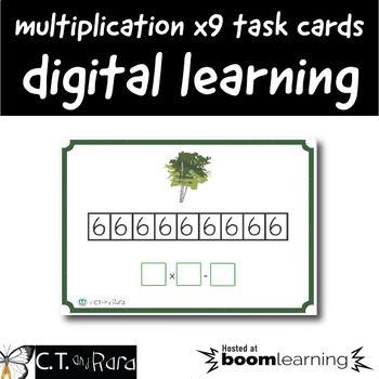 Preview of Multiplication 9x Table | Boom Cards™ | Digital Task Cards
