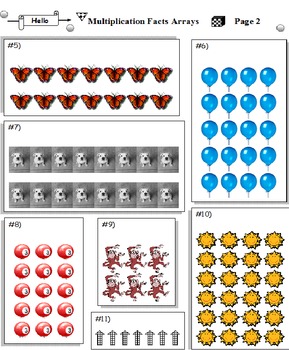 Preview of Multiplication ARRAYS (7 Worksheets)