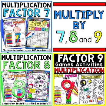Multiplication Activities and Games - Multiplying by 7, 8 and 9