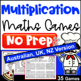 Multiplication Activity - 35 NO PREP Maths Games [AUST UK 