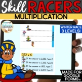 Multiplication Activity | Winter Skill Racers for Google Forms™