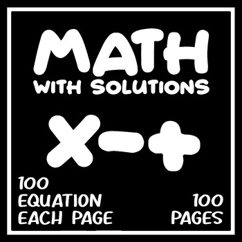 Preview of Multiplication Addition Subtraction Math Worksheets Exercises With Solutions