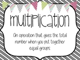 Multiplication Anchor Chart