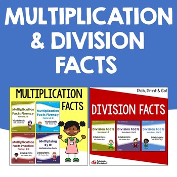 Preview of Missing Factor Multiplication Division Facts Worksheets, 3rd Grade Review Math