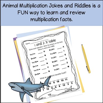 multiplication jokes and riddles animal themed by teachers planet