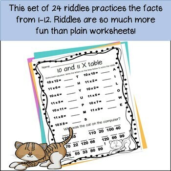 Multiplication Jokes and Riddles - Animal Themed! by Teacher's Planet