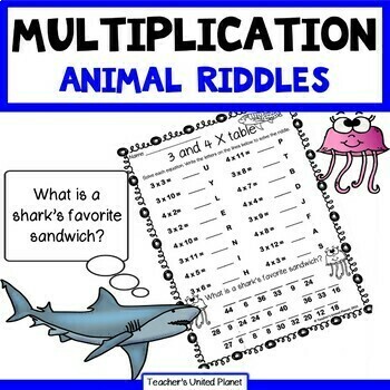 Preview of Multiplication Practice Jokes and Riddles - Fact Fluency + Easel