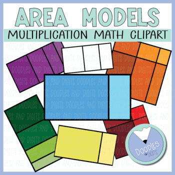 Preview of Multiplication Area Model Math Clipart 
