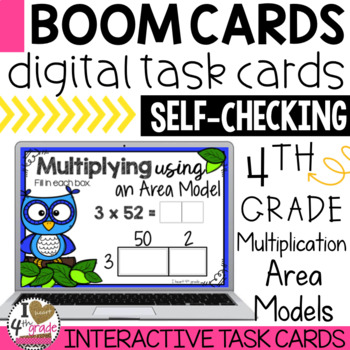 Preview of Multiplication Area Models Boom Cards