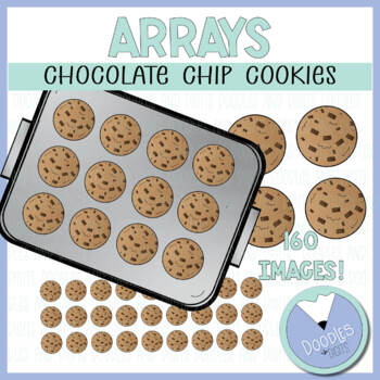 Preview of Multiplication Array Clipart - Chocolate Chip Cookie