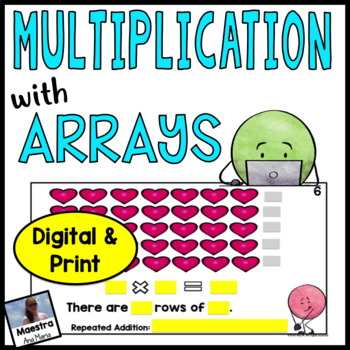 Preview of Multiplication - Array Model - Repeated Addition - Google Classroom- Digital