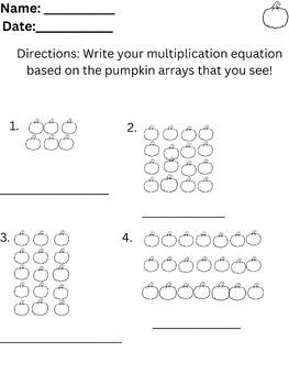 Preview of Multiplication Arrays