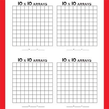 Blank Multiplication Chart 10x10