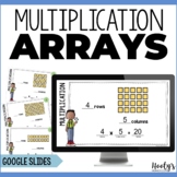 Multiplication Arrays Google Slides and Print Task Cards
