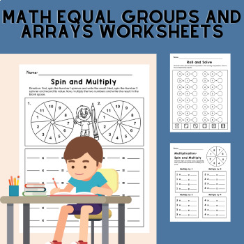 Preview of Multiplication Arrays | Math Equal Groups | Math activity