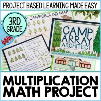 Preview of Multiplication & Arrays Math Project for 3rd Grade | Design A Campground