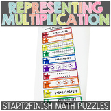 Multiplication Arrays, on a Number Line, Equal Groups Math