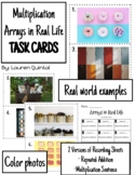Multiplication Arrays Task Cards | Real World Examples