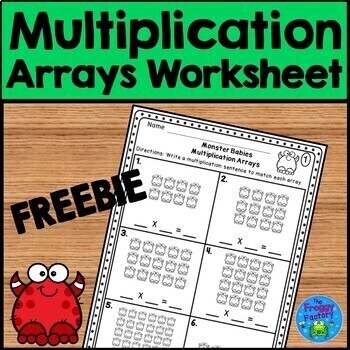 Preview of Multiplication Arrays Worksheet - FREEBIE | Multiplication Worksheets
