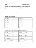 Multiplication Assessment (Quiz)
