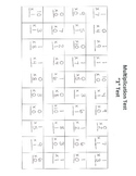 Multiplication Assessments 0-12