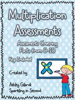 Multiplication Assessments, Timed Math Assessments, Facts 0-10 by ...