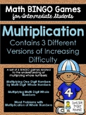 Multiplication BINGO Math Game for Intermediate Students -