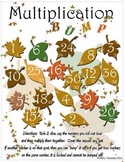 Thanksgiving Multiplication BUMP Game - Fall Leaves
