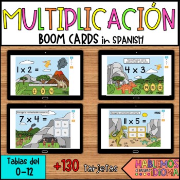 Preview of Tablas de multiplicar |Multiplicación BUNDLE 0-12 BOOM CARDS | Distance learning