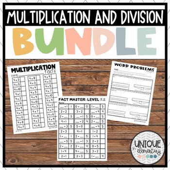 Preview of Multiplication BUNDLE (missing multiplier, word problems, tape diagrams, etc.)