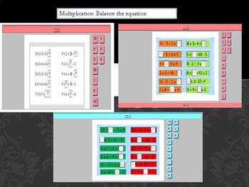 Preview of Multiplication- Balance the Equation