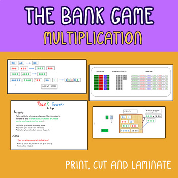 Preview of Multiplication Bank Game Montessori