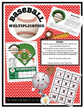 multiplication baseball game by susan henderson tpt