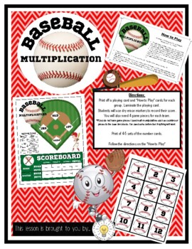 Preview of Multiplication Facts - Baseball Game