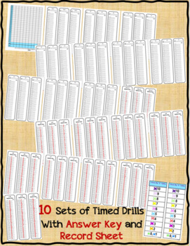 multiplication basic facts worksheets and drills tpt